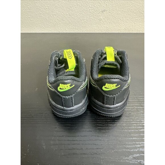 Toddlers Air Force 1 Black Lime Green Size 6C - Picture 7 of 8
